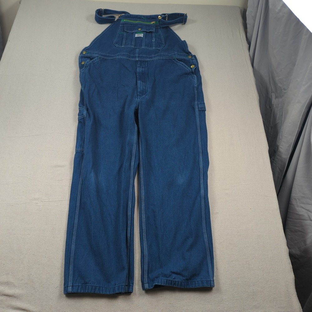 Liberty Overalls Mens 42x32 Blue Denim Utility Hamer Loop Carpenter Workwear